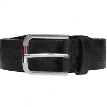 Cinturón de piel negro Tommy Hilfiger Austin 3.5 para hombre (95 cm)