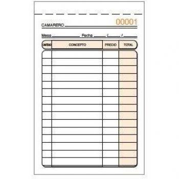 Kit de bloc-notes pour serveur, A6, auto-dupliquant, T-140N, numéroter, paquet de 10 unités
