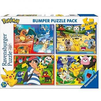 Puzzle Bumper Pokémon 4 x 100 pièces