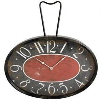 Horloge en métal et verre style rétro