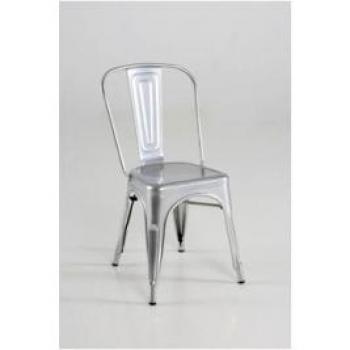 KitCloset Silla Metálica Plata – Dimensiones 86x44x47