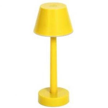 Lindby Gaja, dimmbare LED-Akkuleuchte, gelb, USB