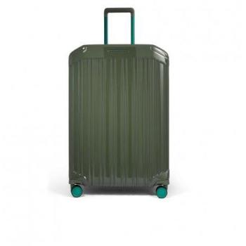 Piquadro Hartschalen-Trolley PQL-Special3, 4 Rollen, Polycarbonat, 75 cm, Dehnfalte, grün