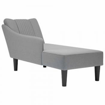 Lounge Chair Lieve Grigio con Bracciolo Destra