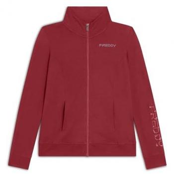 Felpa Donna Zip Collo Alto Regular Fit Logo Ricamato (dup)