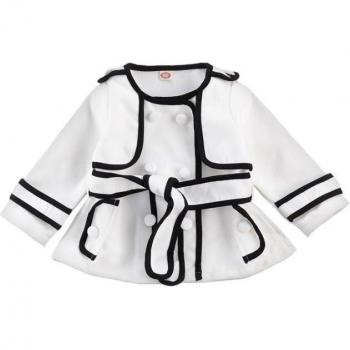 Manteau avec ceinture pour filles en bas âge