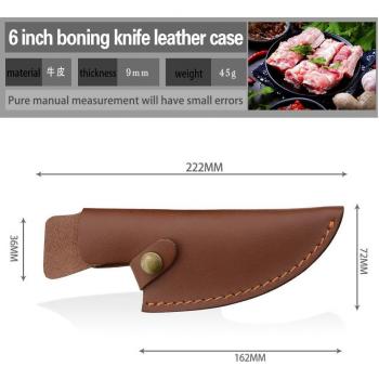 Schutzhülle aus Leder für Küchenmesser (5,5/6), Seetang-Schnittfähigkeit