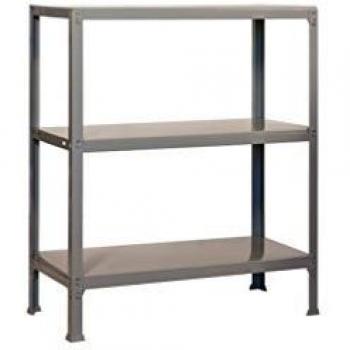 Estantería Metálica SimonRack, 900x800x360 mm, 3 Baldas, Ideal para Carpetas, Gris