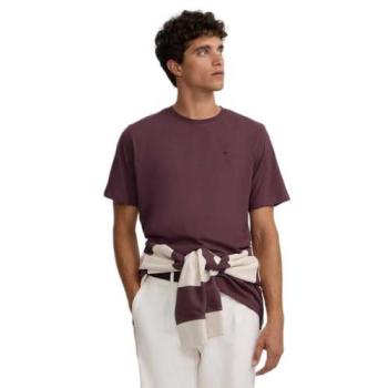 Burgundy Silbon Mini Logo Tee (Short Sleeve)