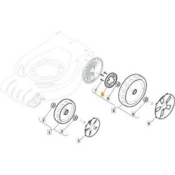 Roue d’attaque 43 dents, 240 mm, compatible tondeuse GGP