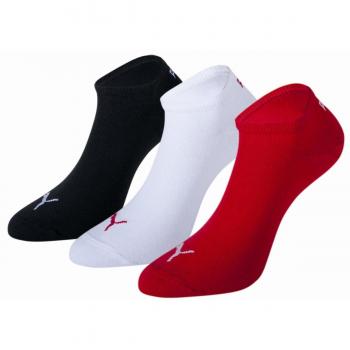 Puma Damen‑Sportsocken – Einfarbig – Rot/Weiß/Schwarz – 43–46