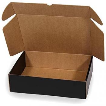 ONLYBOXES, Caja de Envío Negra, Auto montable, Talla L, 30x22x8 cm, 20 Unidades