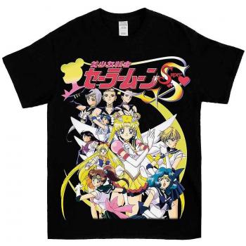 T-shirt Sailor Moon Supers en Noir M