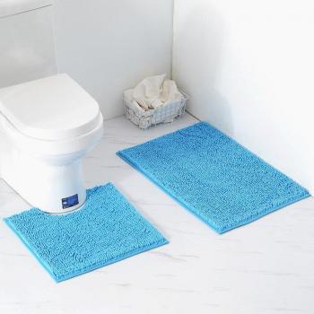 Set de Tapis de Bain Absorbants en Chenille 2 pièces