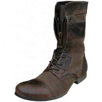Men's Brown Sakura Henley Leather & Textile Casual Boot – UK 7