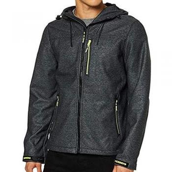 Superdry Hooded Windtrekker, Grigio (Dark Grey Marl Feeder S6U), XL Uomo
