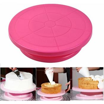 Table rotative pour décoration de gâteau rose