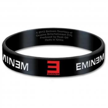 Bracelet Eminem Slim Shady Black 10mm Caoutchouc