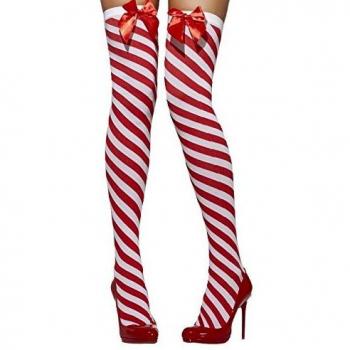 Calze parigine a righe con fiocco