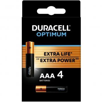 Duracell Optimum AAA Duurzame Alkaline Batterijen 4-pack
