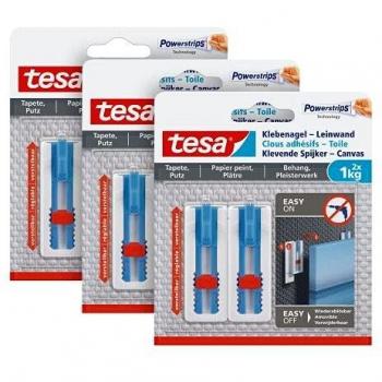 Tesa Velcro 77778 Bianco, 6 unità
