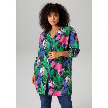 Aniston Plus Viskose Longbluse – Figurschmeichelnd