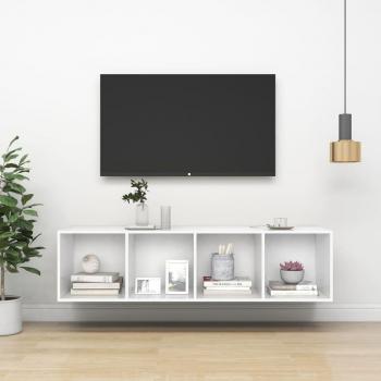 VidaXL White TV Wall Cabinet 37x37x142.5 cm Engineered Wood