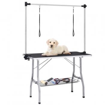 Tabla de la preparación del perro ajustable con 2 anillos y cesta