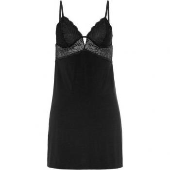 Lascana Damen Negligé mit zarter Spitze Gr. 32/34