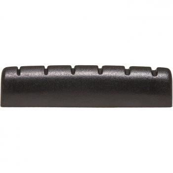 TUSQ XL Black Guitar Upper Nut – Self‑Lubricating, Slotted