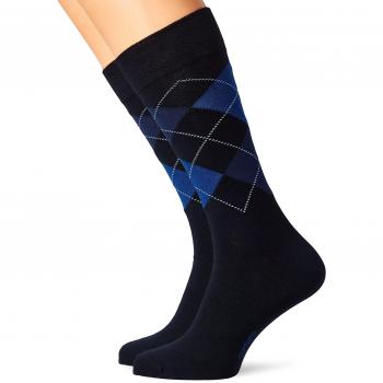 Camano Herren Socken 4401, Blau, Größe 39/42, 2er Pack