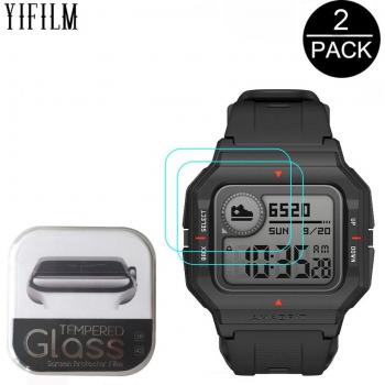Protector de vidrio templado para reloj Huami AMAZFIT Neo y A2001, paquete de 2