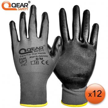 Paire de gants de mécanicien en nitrile avec paume grasse