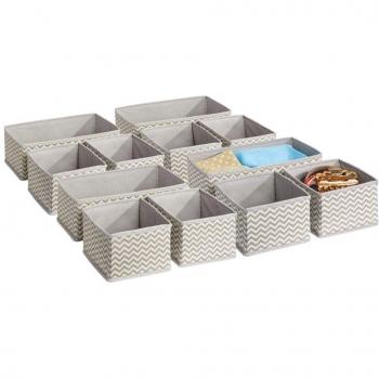 MDesign 12-Piece Fabric Storage Box Set