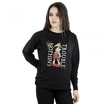 Women’s Disney Pinocchio “Nothing but Trouble” Sweatshirt (Black)