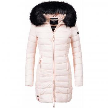 Marikoo Damen Rosaroter Steppmantel L