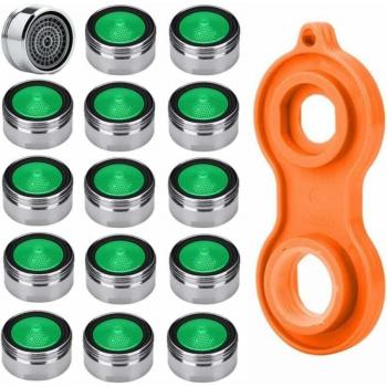HydroSleek 15‑Pack M24 Aerator Kit – Premium Chrome Finish