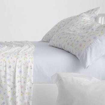 Juego de Sábanas 538 con Estampado Floral “Burrito Blanco”
