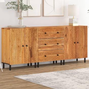 VidaXL Acacia Side Cabinets 3 pcs 60x33x75 cm