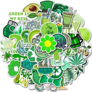 Sustainable Style 50PCS Environmental Stickers for Personal Items