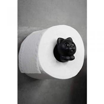 Dérouleur à Papier Toilette en Forme de Félin – Noir