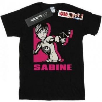 Star Wars Rebels Sabine Girls T-Shirt Black 12-13 Years