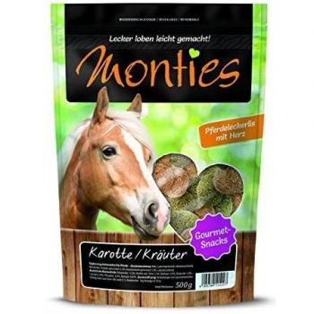 Karotte Kräuter Snacks für Pferde von Monties 500 g