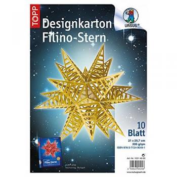 Ludwig Bähr Filino-Stern Designkarton 200g/qm 21x29,7cm gold