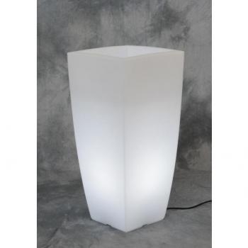 Vaso luminoso in resina per piante