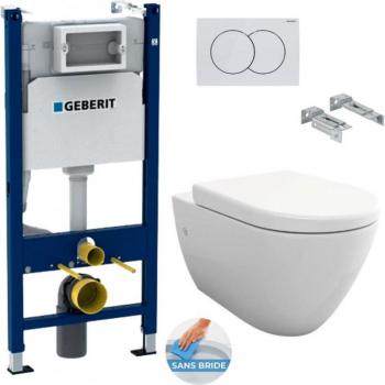 Set de Inodoro Geberit con Taza Sin Brida y Tapa Soft Close