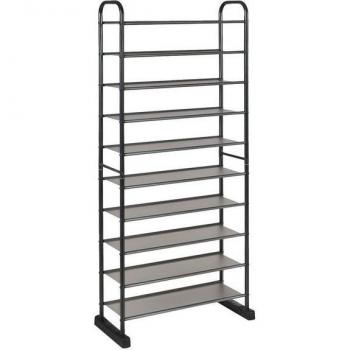 COSTWAY Schmalformatiges Schuhregal aus Metall, 66x29x152cm