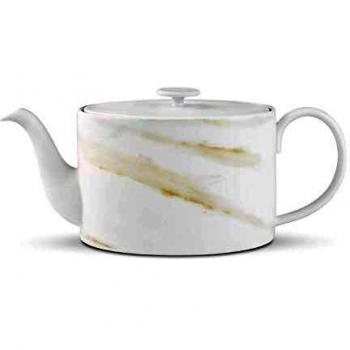 Wedgwood Vera Wang Venato Teapot – 33oz Ceramic White
