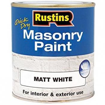 Rustins Quick Dry Masonry Paint Matt White 250ml