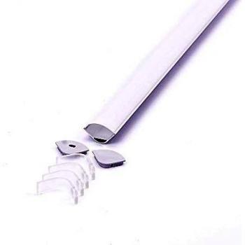V-TAC Dual‑Length LED Strip Corner Bracket with Diffuser – 2 m, 30 mm × 30 mm, Silver